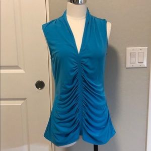 White house black market large turquoise tank top